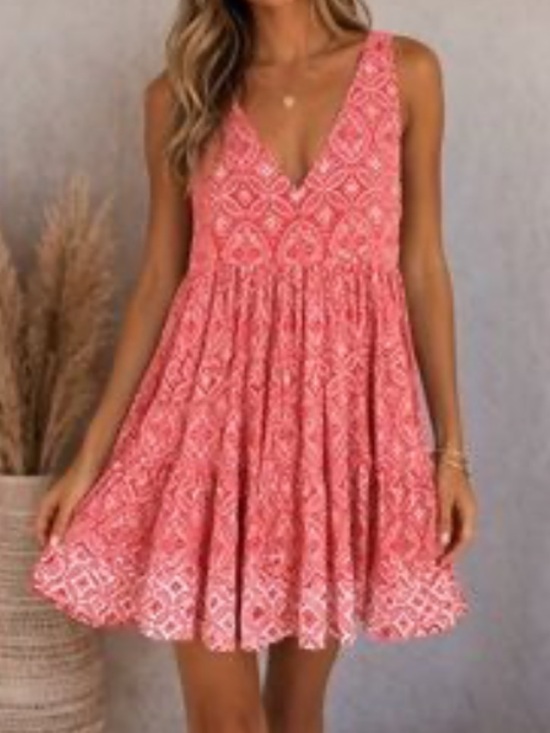 Sincerly Jules Dresses & Skirts - Sincerely Jules Coral Pink V-Neck Mini Dress